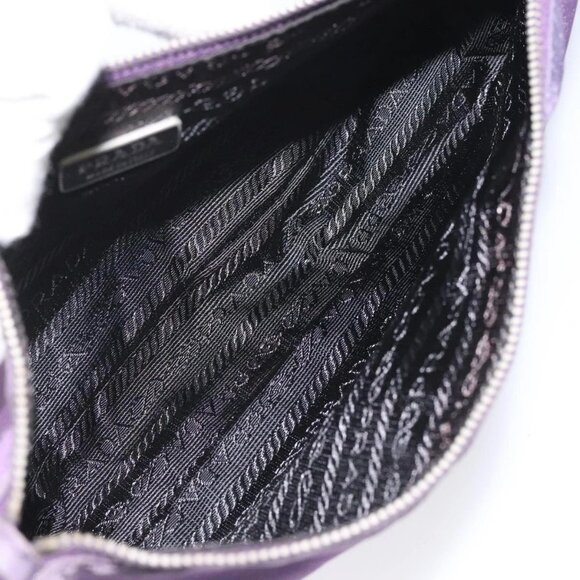 PRADA Accessory Pouch Nylon Purple Silver Auth EC719 - Picture 13 of 16